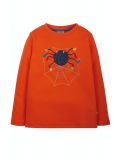 Maglietta per bambini in cotone biologico Frugi – Adventure Tiger Orange/Spider