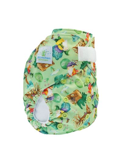 Pannolino lavabile Blümchen - Pocket - Gnomi con velcro senza inserti